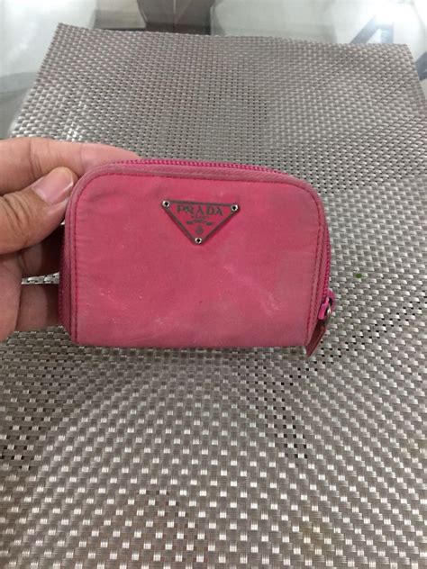 prada coin purse au|Prada nylon coin purse.